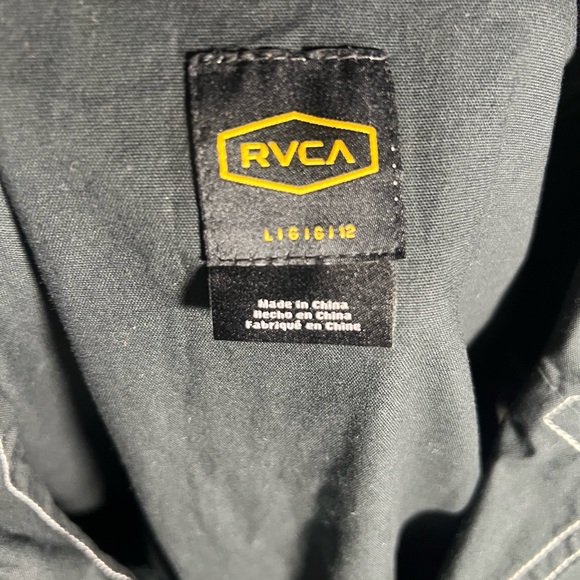 RVCA Black Women's Jumpsuit with White Stitching L New - Picture 5 of 6